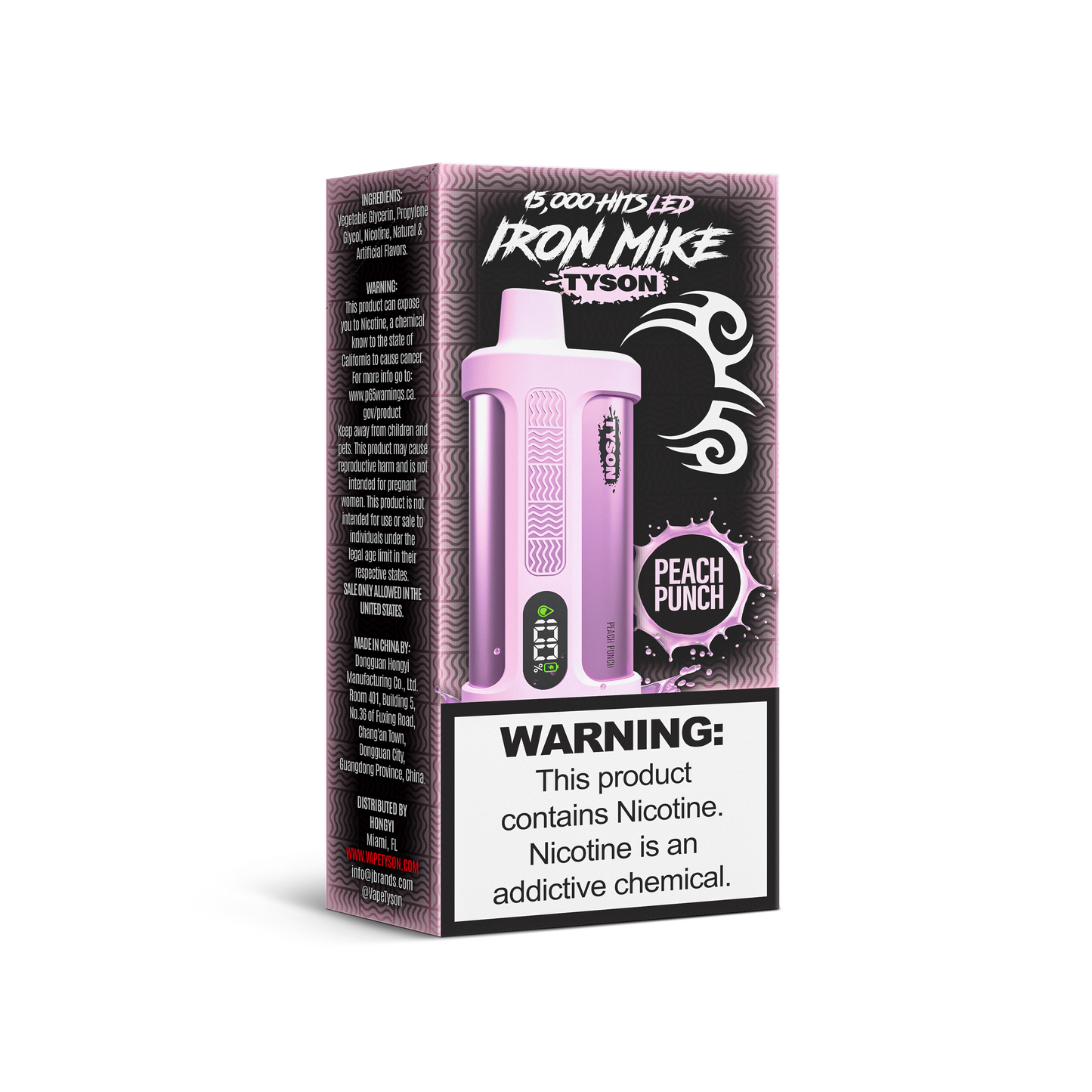 Tyson 2.0 Iron Mike 15,000 Hits Disposable Vape - Peach Punch