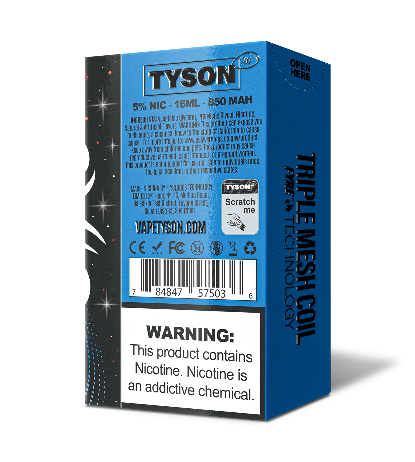 Tyson 2.0 Legend 30,000 Puffs Disposable - Blue Razz