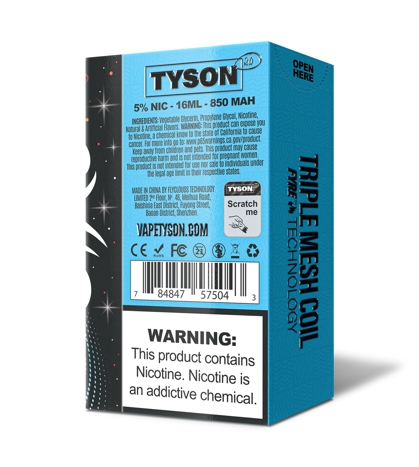 Tyson 2.0 Legend 30,000 Puffs Disposable - Clear