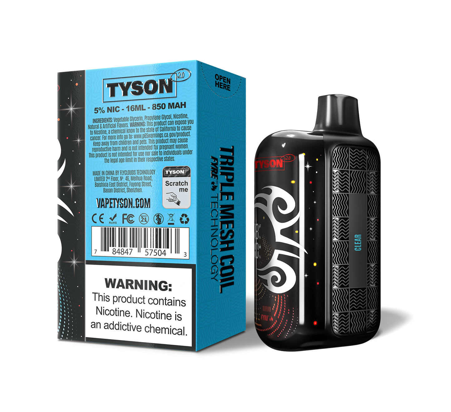 Tyson 2.0 Legend 30,000 Puffs Disposable - Clear