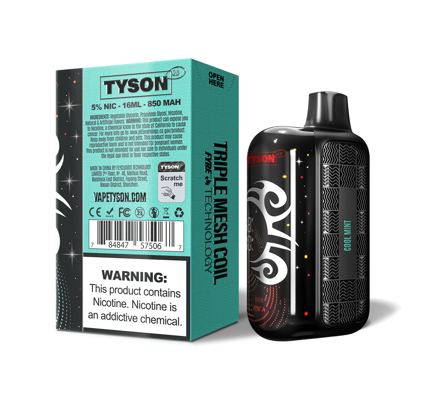 Tyson 2.0 Legend 30,000 Puffs Disposable - Cool Mint