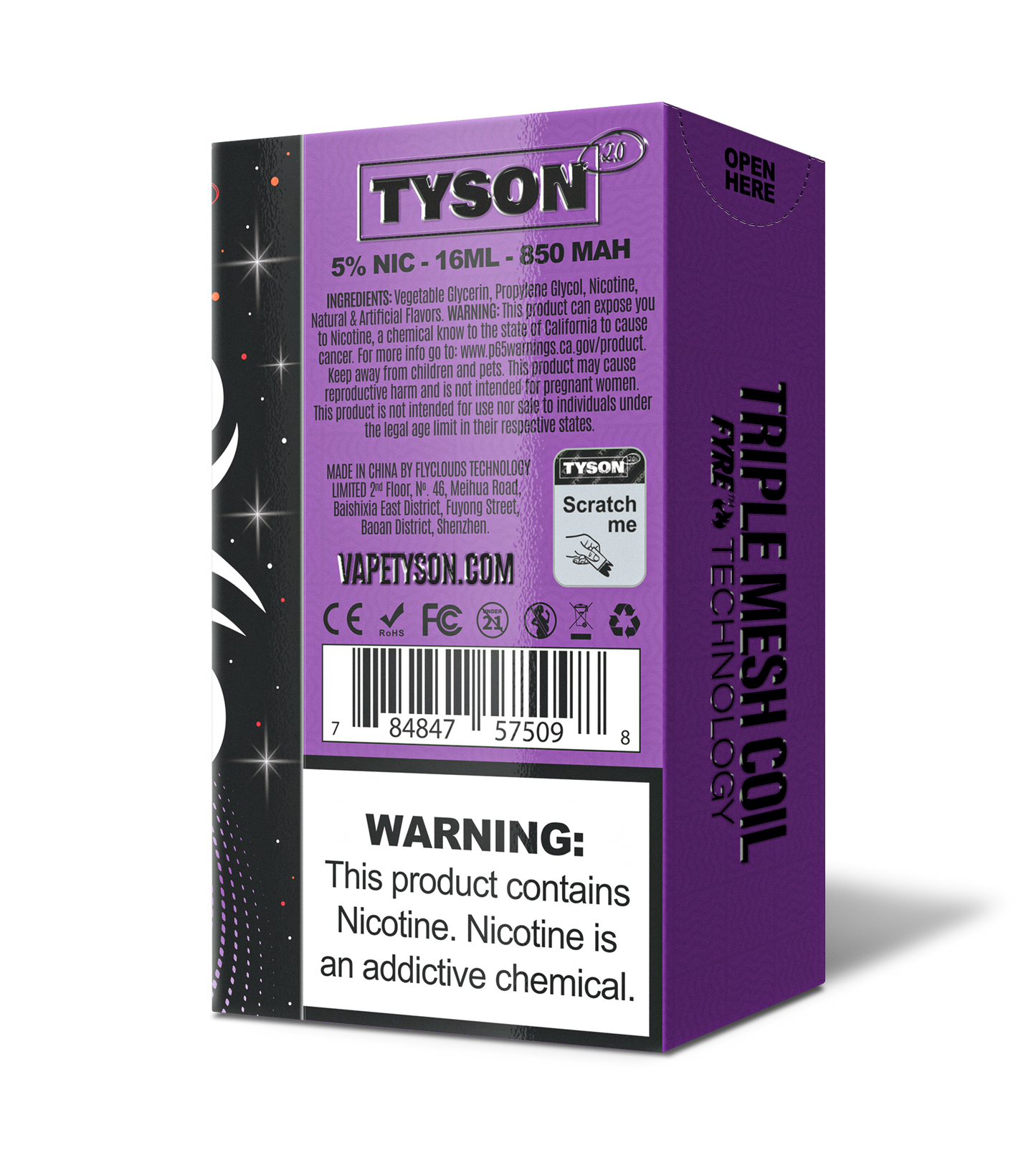 Tyson 2.0 Legend 30,000 Puffs Disposable - Frozen Grape