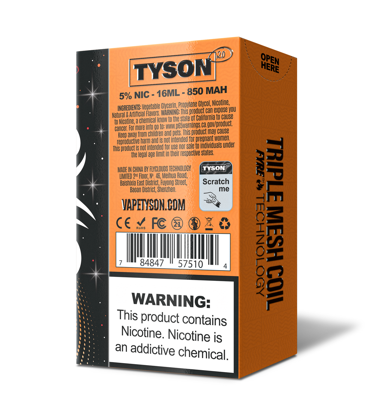 Tyson 2.0 Legend 30,000 Puffs Disposable - Frozen Mango