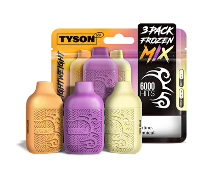 Tyson 2.0 Lightweight 6000 Hits 3 Pack Vape - Frozen Mix