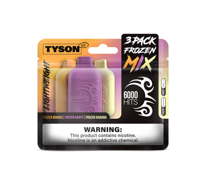 Tyson 2.0 Lightweight 6000 Hits 3 Pack Vape - Frozen Mix