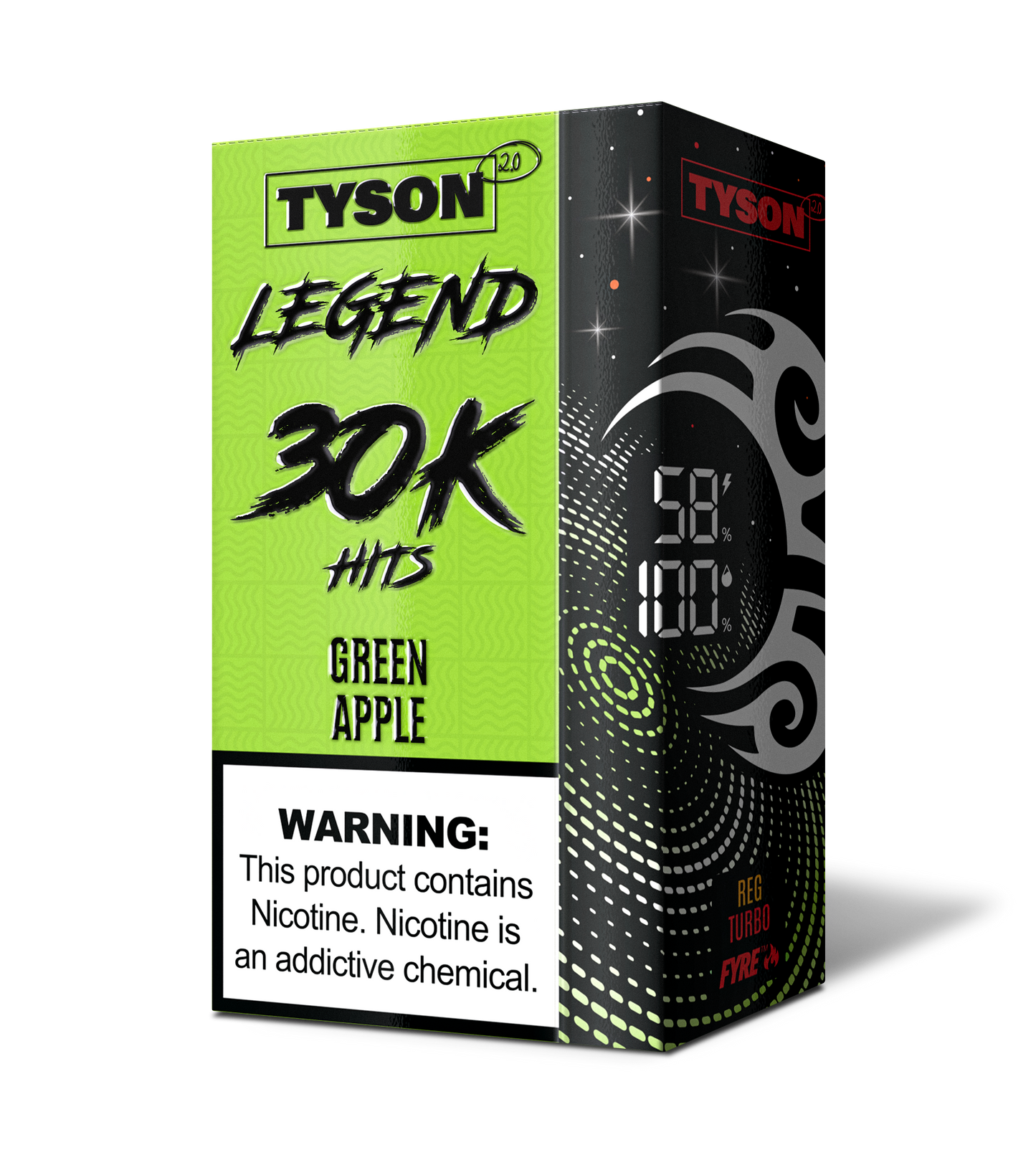 Tyson 2.0 Legend 30,000 Puffs Disposable - Green Apple