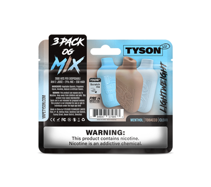 Tyson 2.0 Lightweight 6000 Hits 3 Pack Vape - OG Mix