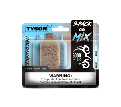 Tyson 2.0 Lightweight 6000 Hits 3 Pack Vape - OG Mix