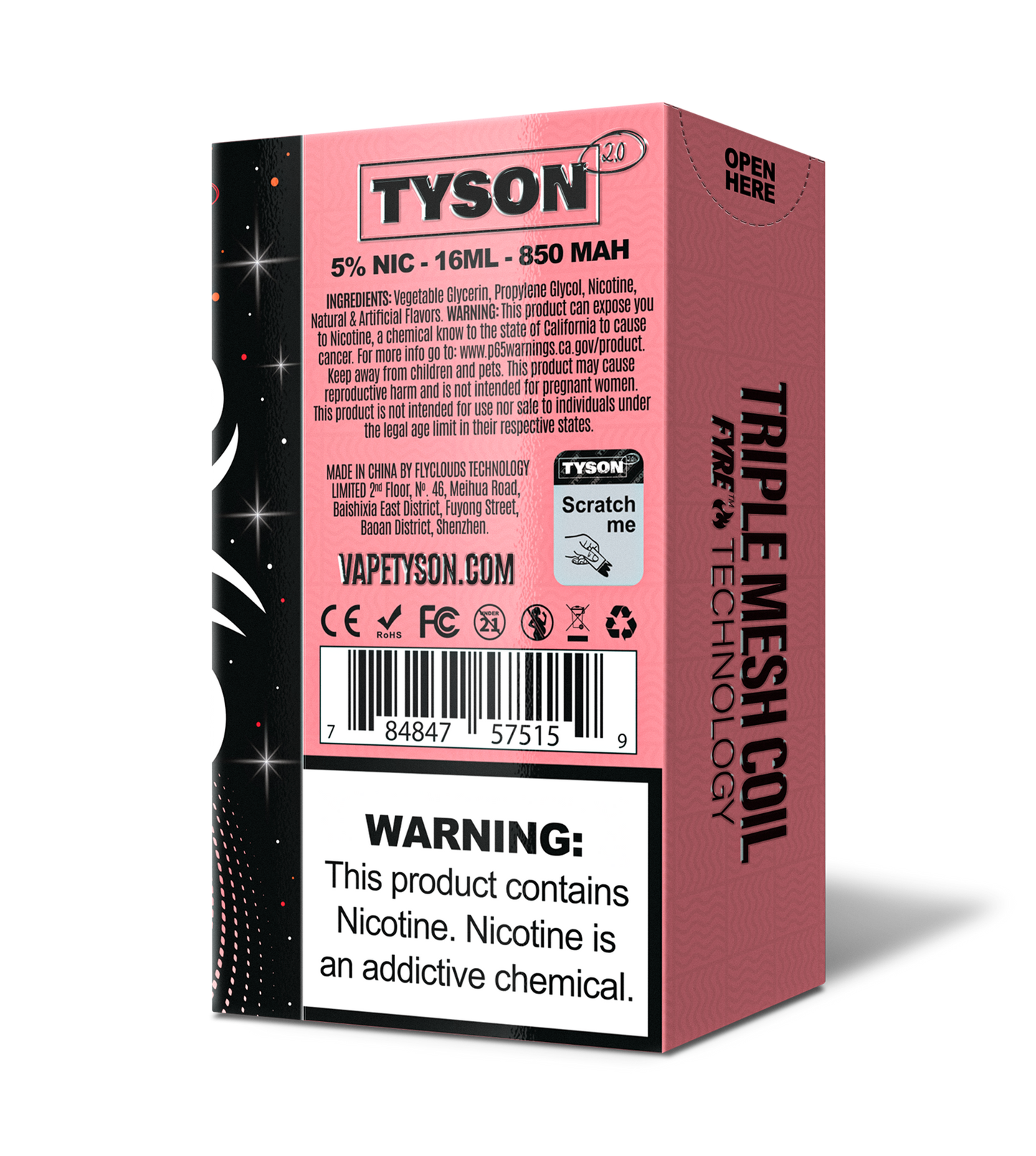 Tyson 2.0 Legend 30,000 Puffs Disposable - Strawberry Banana