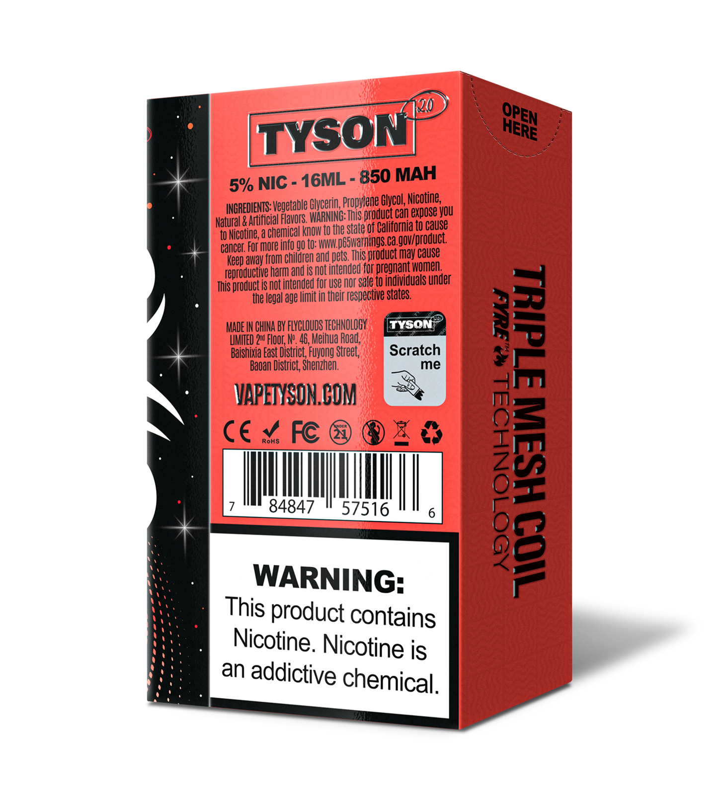 Tyson 2.0 Legend 30,000 Puffs Disposable - Strawberry Watermelon