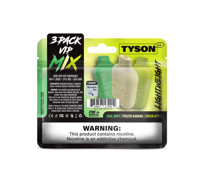 Tyson 2.0 Lightweight 6000 Hits 3 Pack Vape - Vip Mix