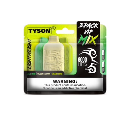 Tyson 2.0 Lightweight 6000 Hits 3 Pack Vape - Vip Mix