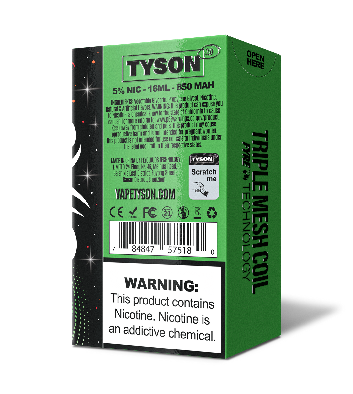 Tyson 2.0 Legend 30,000 Puffs Disposable - Watermelon