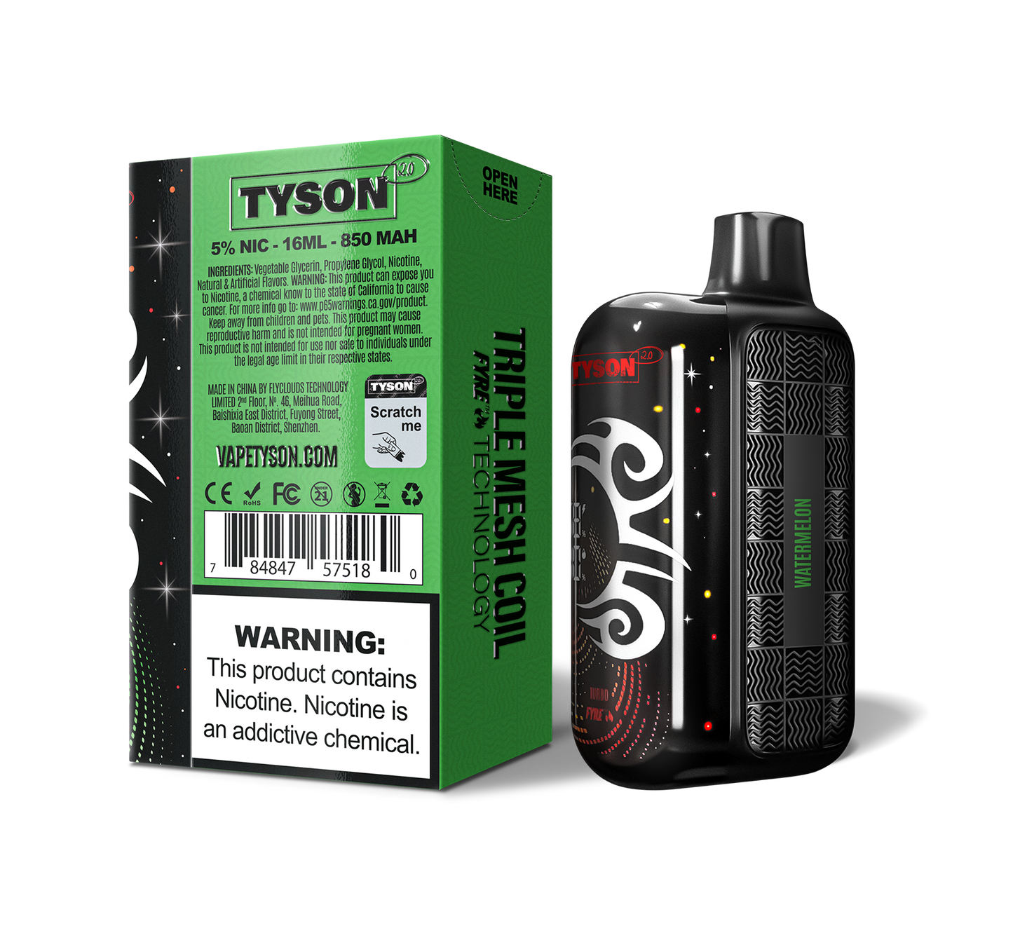 Tyson 2.0 Legend 30,000 Puffs Disposable - Watermelon