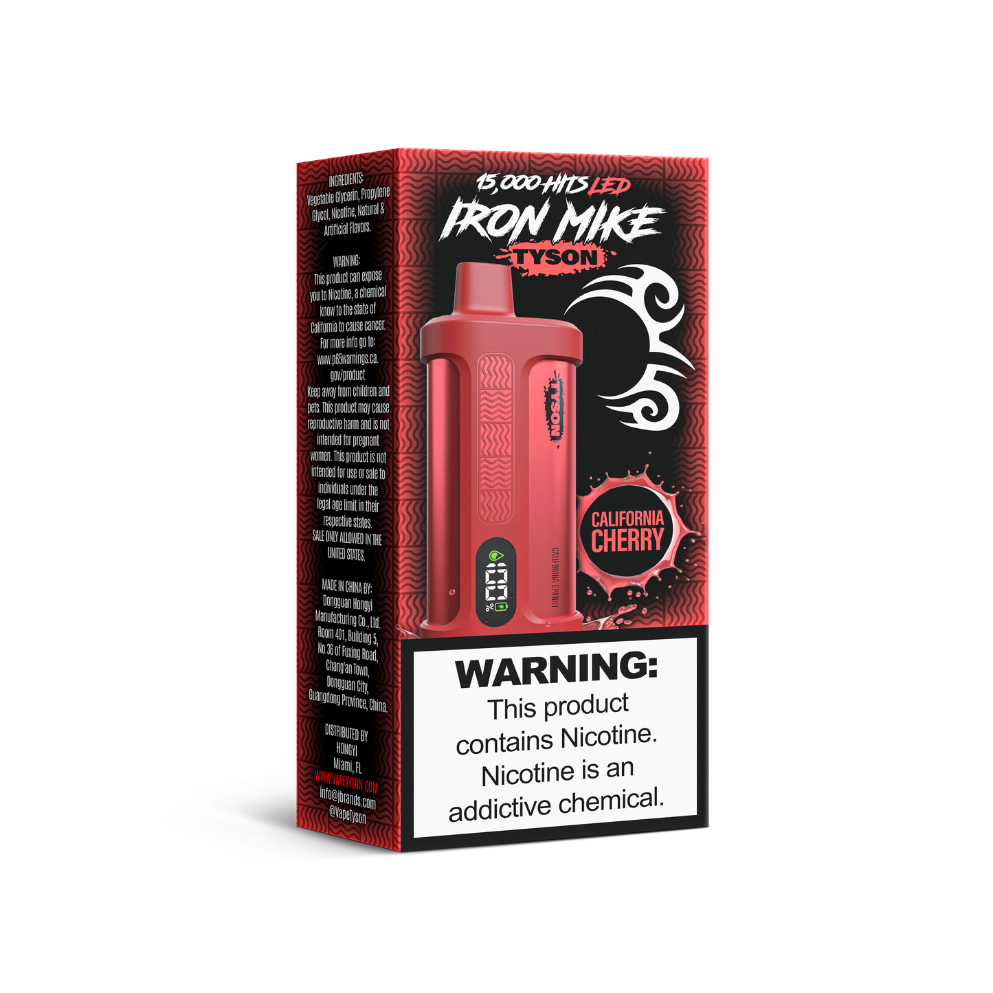 Tyson 2.0 Iron Mike 15,000 Hits Disposable Vape - California Cherry