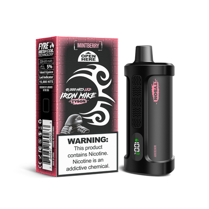 Tyson 2.0 Iron Mike 15,000 Hits Disposable Vape - Mintberry