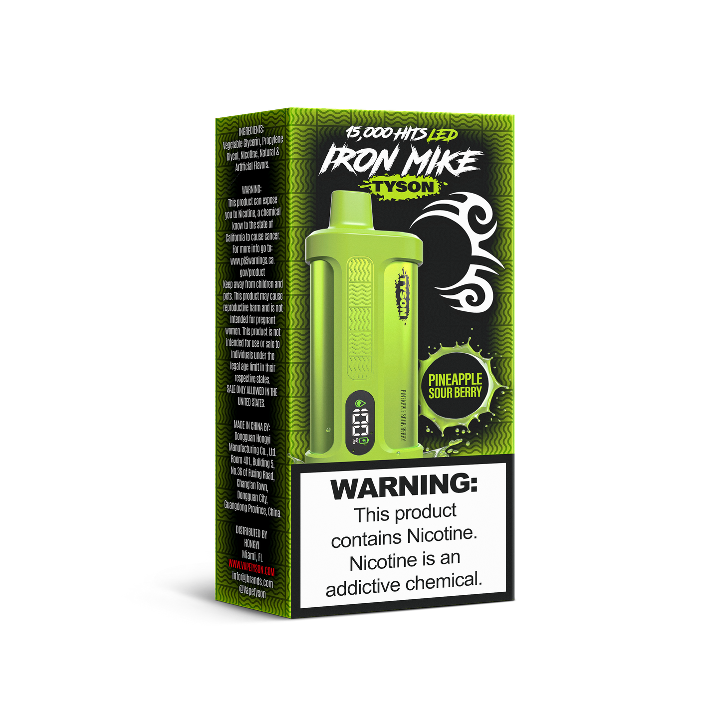 Tyson 2.0 Iron Mike 15,000 Hits Disposable Vape - Pineapple Sour Berry