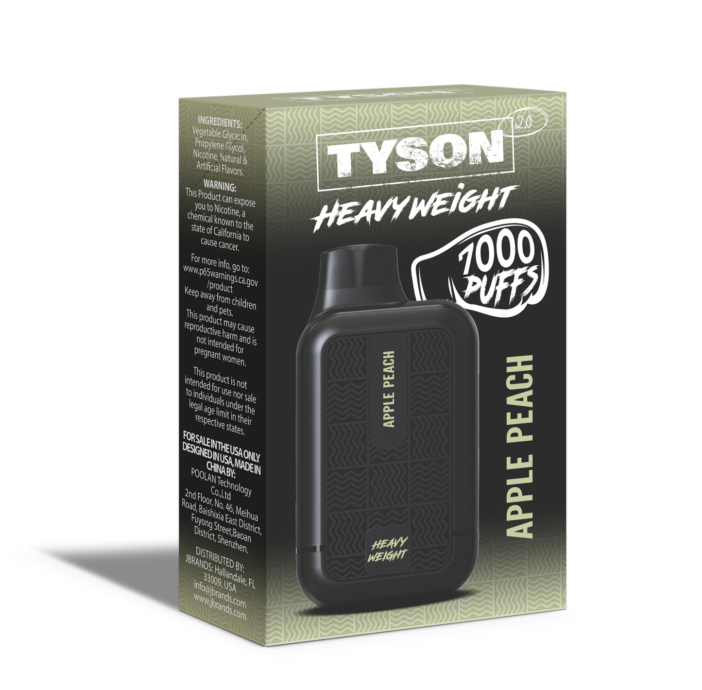 Tyson 2.0 Heavyweight 7000 Puffs Disposable Vape - Apple Peach