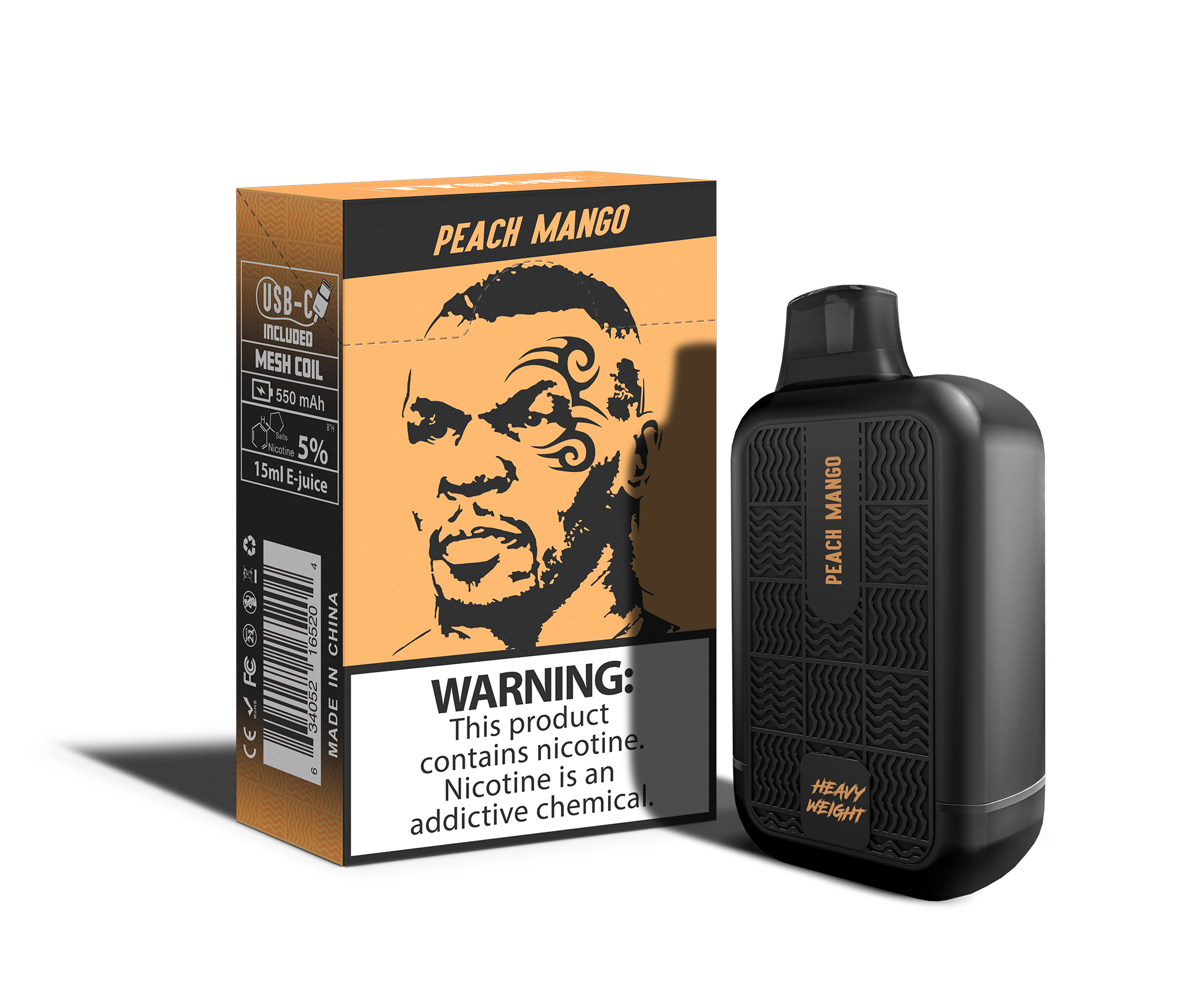 Tyson 2.0 Heavyweight 7000 Puffs Disposable Vape - Peach Mango – Vape Tyson