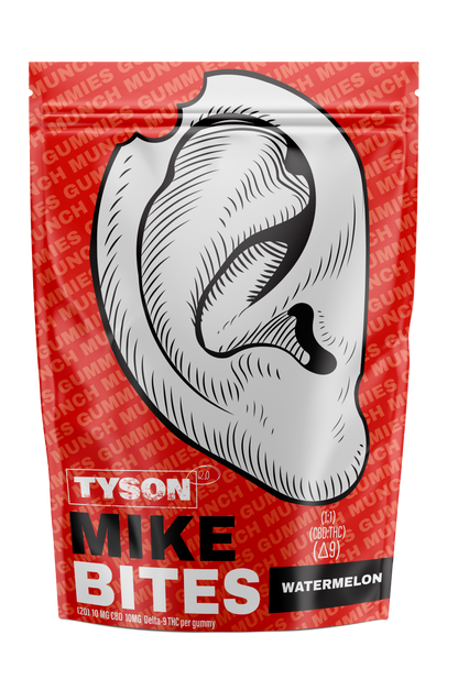 Mike Tyson D9 Ear Bite Gummies - 20 Pack Edibles Tyson 2.0 Watermelon  