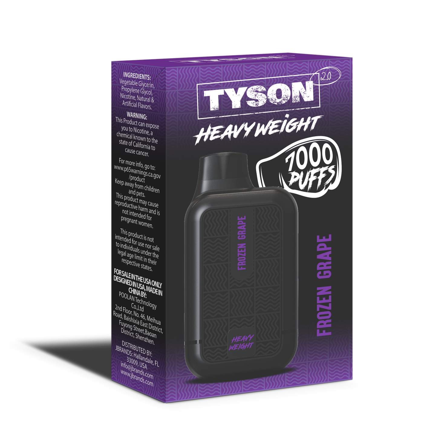 Tyson 2.0 Heavyweight 7000 Puffs Disposable Vape - Frozen Grape