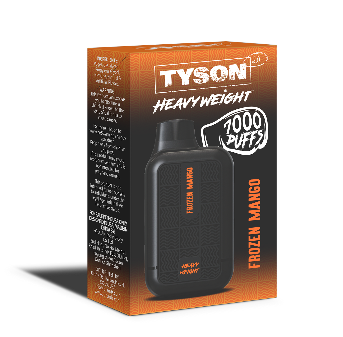 Tyson 2.0 Heavyweight 7000 Puffs Disposable Vape - Frozen Mango