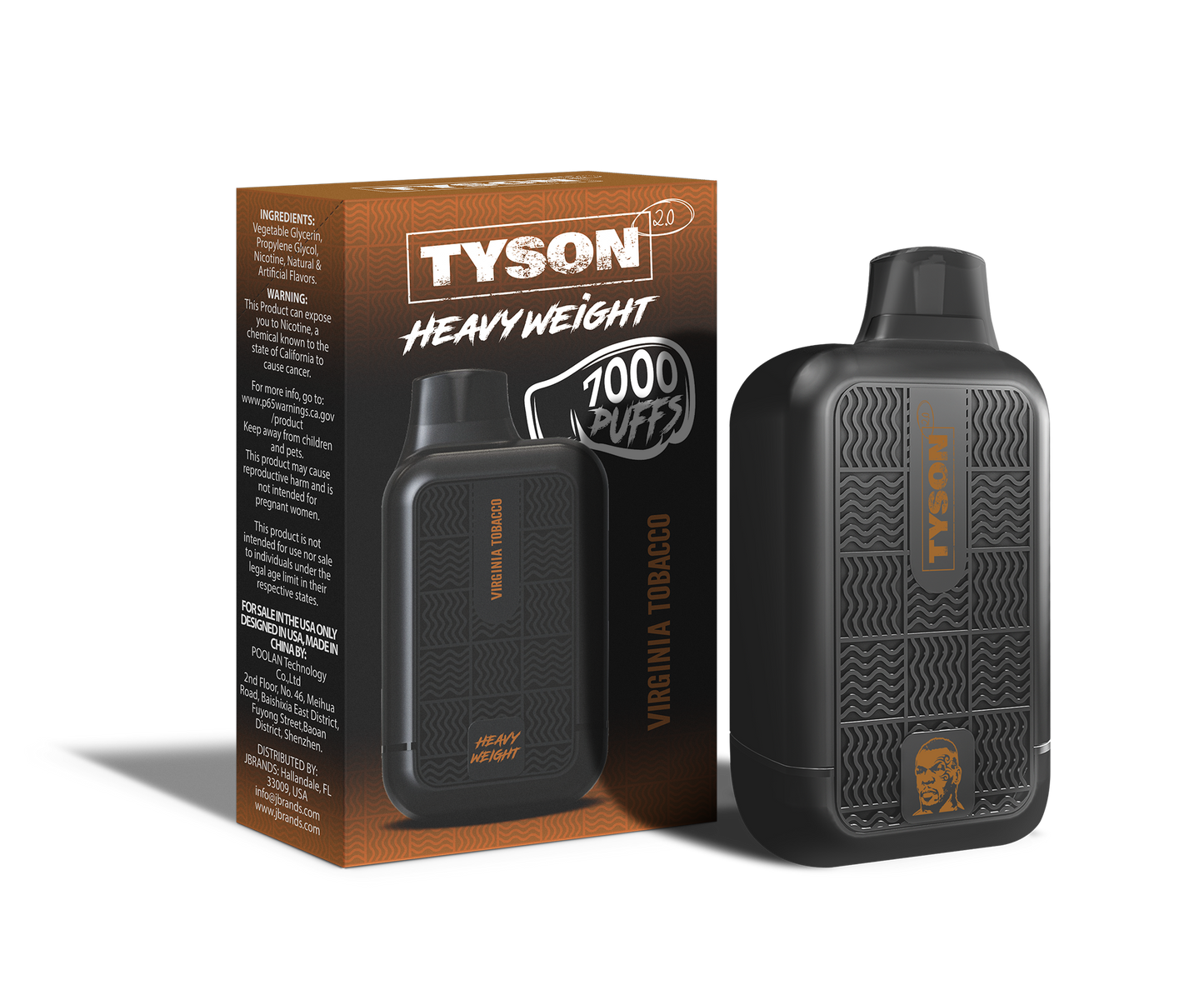 Tyson 2.0 Heavyweight 7000 Puffs Disposable Vape - Virginia Tobacco